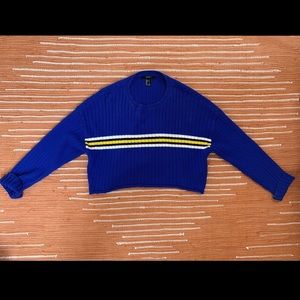 Cropped blue sweater from Forever 21